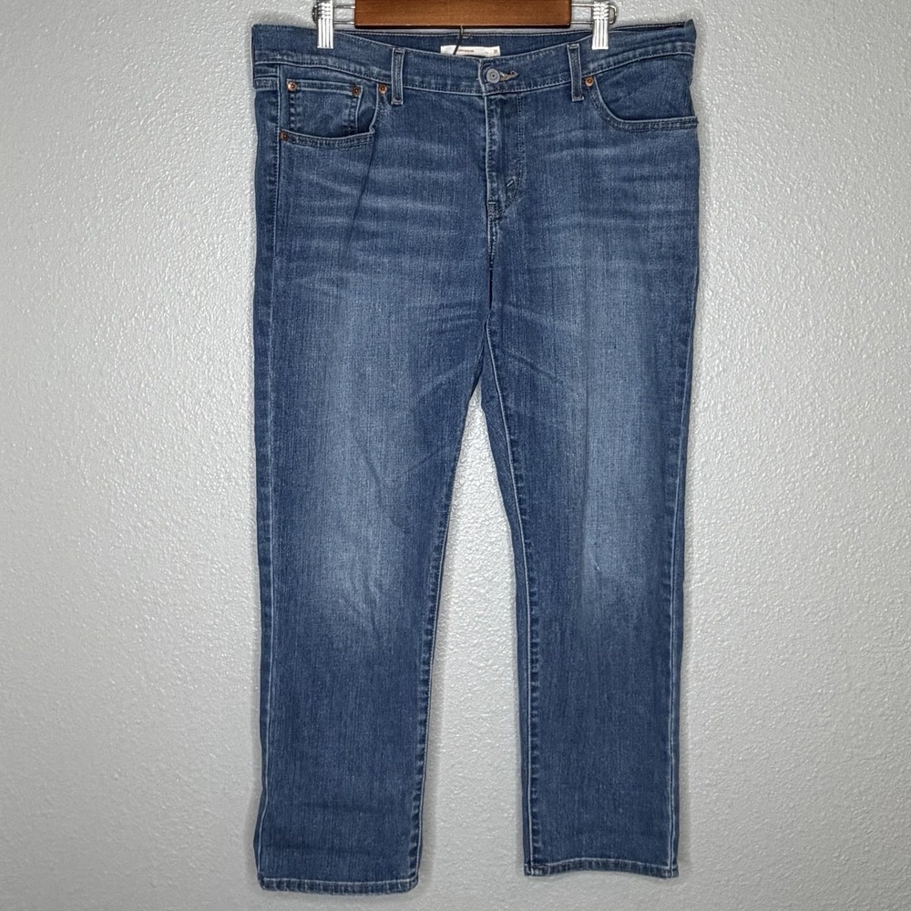 Levis Boyfriend Jeans Womens Tagged 31 36 Waist Medium Wash Cropped 26.5 Inseam